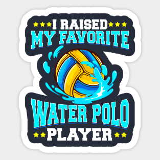 Raised Favorite Water Polo Player Sticker